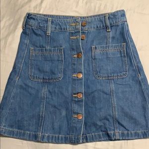 Denim HM skirt+ Zara jeans +a free top= $9